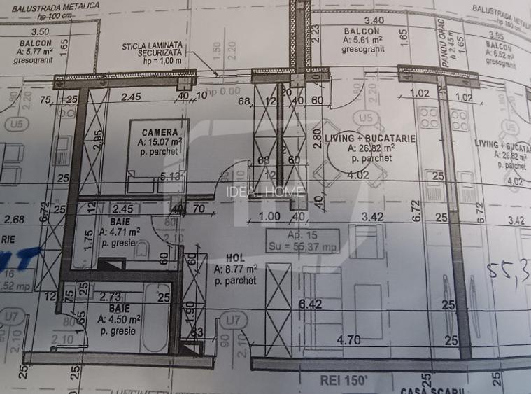 Apartament 2 camere, parcare, intermediar, constructie finalizata cu CF - 4