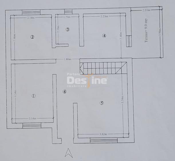 Casă LUNCA CETĂȚUII, 3 camere, decomandat, 82 mp, mansardă + parcare în curte