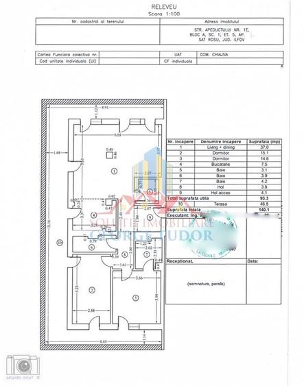 Apartament 3 camere + 3 bai + terasa imensa, 140 mp, La Cittadella Garden, Str.