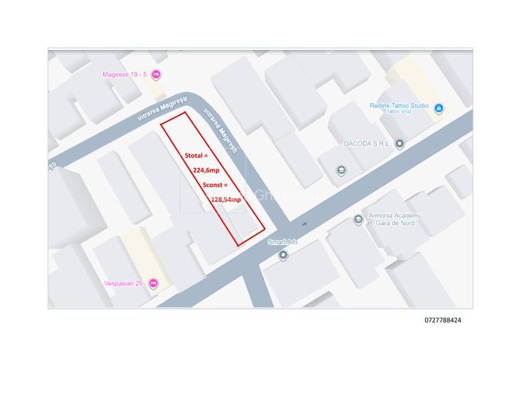 PROPRIETAR | Teren 225 mp Sector 1 - Deschidere 3 Laturi (50m) | Gara de Nord