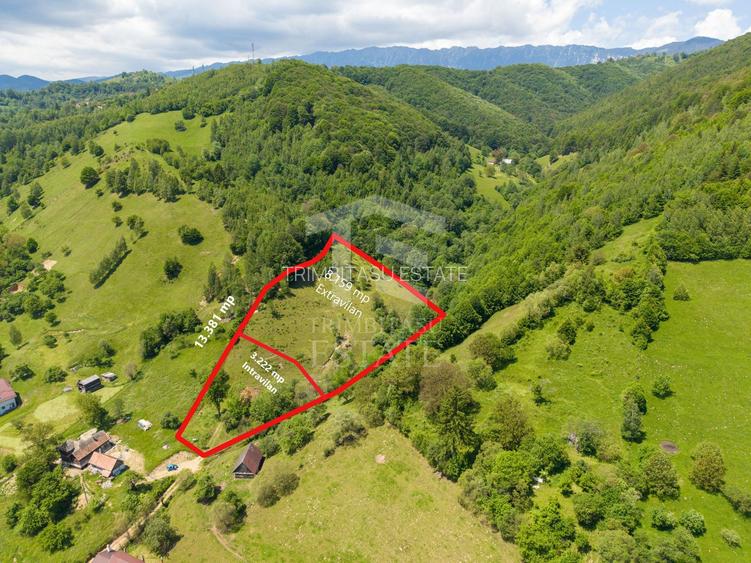 Moieciu de Jos |Teren 11.381 mp | Panoramă, potențial turistic - 2