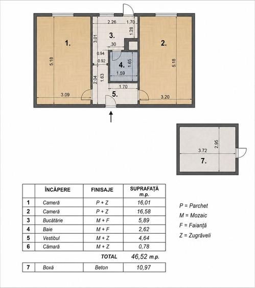 Apartament 2 camere Floreasca Compozitori