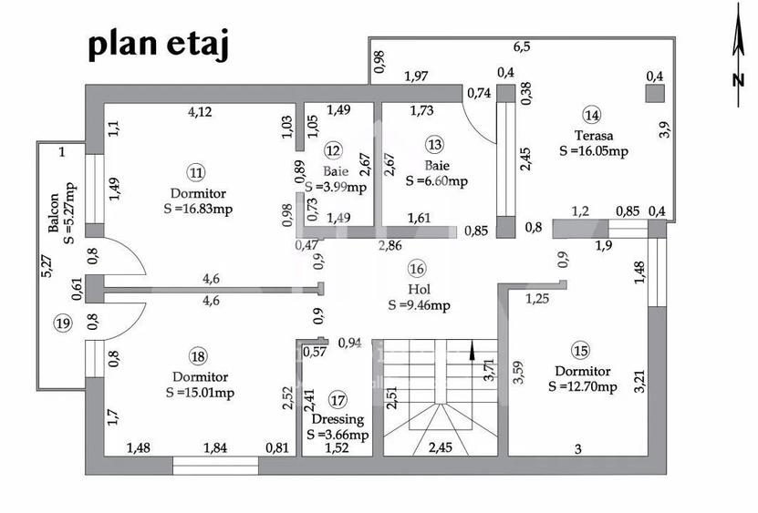 Casa individuala cu 5 camere, 150mp utili+2 terase, 487mp teren - 1