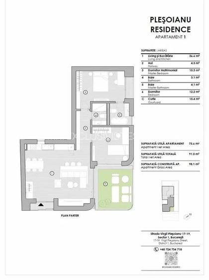 Apartament 3 camere Lux zona Domenii Kiseleff Aviatorilor in Bloc Boutique Nou - 8
