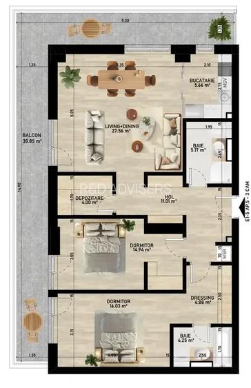 Apartament 3 Camere LUX Pipera Plaza BlocNou Terasa Direct Dezvoltator - 7