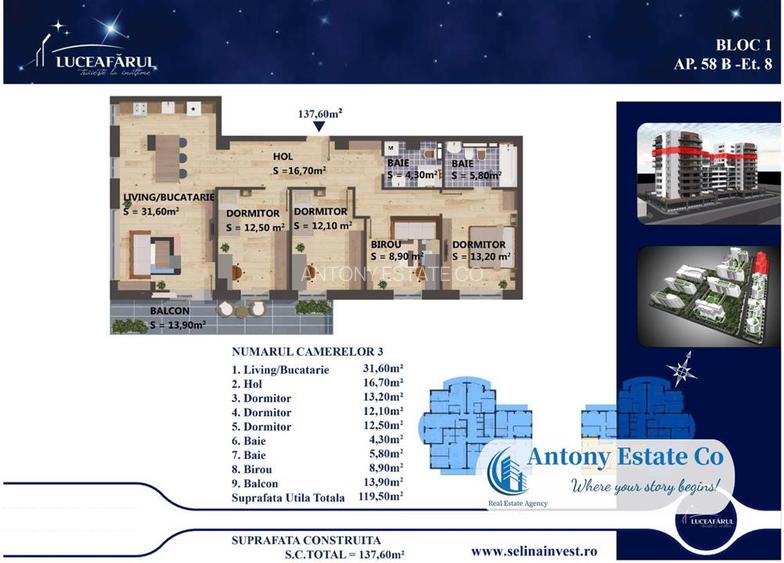 Antony Estate | Apartament de vanzare Premium, 5 camere - Luceafarul - Oradea - 15