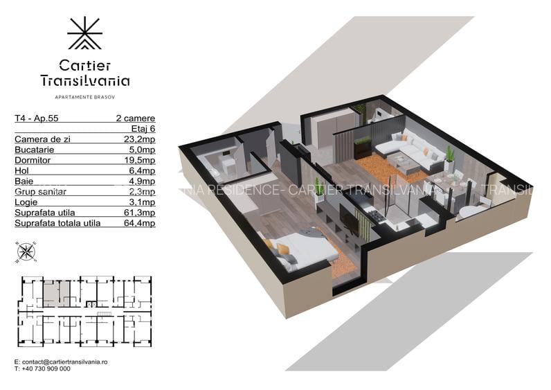 TRANSILVANIA RESIDENCE- CARTIER TRANSILVANIA, APARTAMENT 2 CAMERE - 16