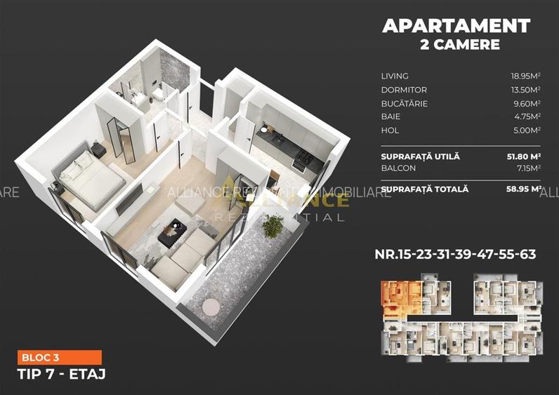 Apartament 2 camere Premium – Exact lângă Metrou Berceni | Str. Biruin - 5