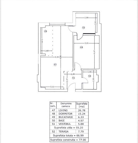 Apartament de 2 camere, 59 mp, parcare, centrala, Confort Nord Tower Pipera - 9
