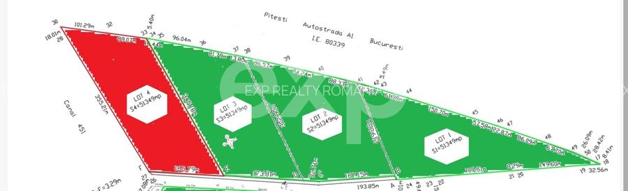 Teren extravilan 154.047 mp | Deschidere A1 Pitești – București | Căteasca - 2