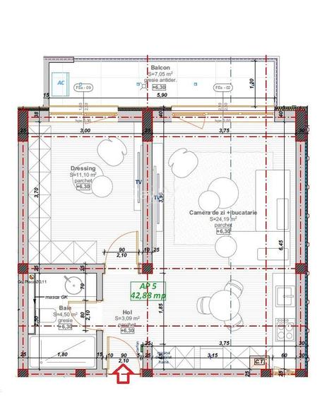 Bloc nou cu finisaje deosebite. Etaj intermediar. Loc de parcare. - 1
