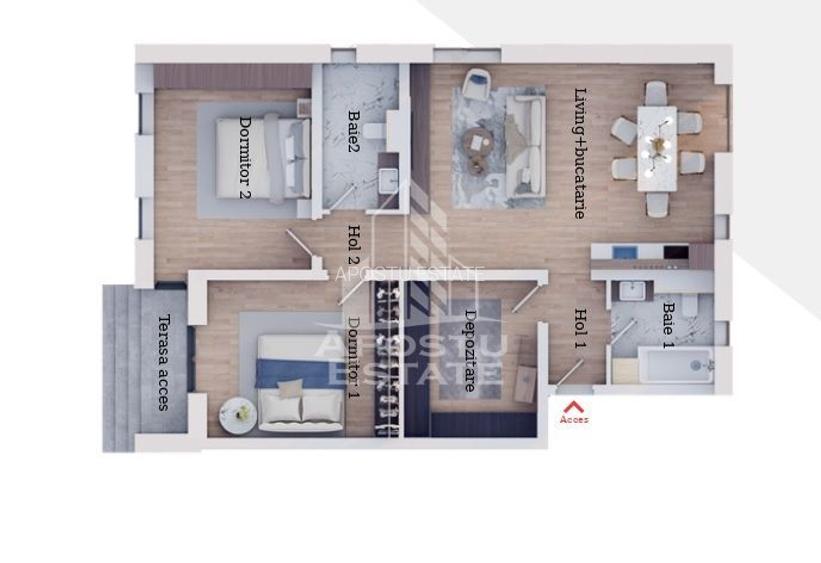 Bloc nou cu 8 apartamente, finalizare iulie 2026, zona Metro 2 - 7