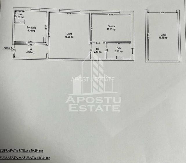 Apartament 2 camere de vanzare, zona Dambovita, Timisoara - 21