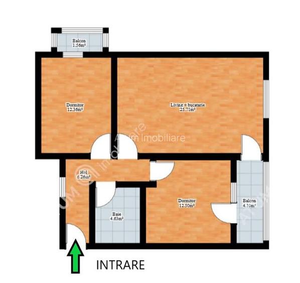Apartament 3 camere decomandate 2 balcoane zona Brana Selimbar - 7