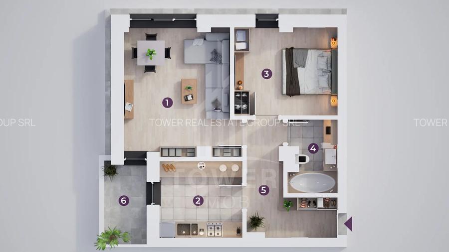 Apartament cu 2 camere. Rate la dezvoltator pe 7 ani, plata și în Crypto - 5