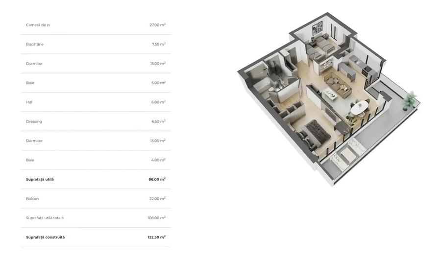 Apartament 3 Camere Padurea Baneasa LUX Comision 0 Direct Dezvoltator - 14