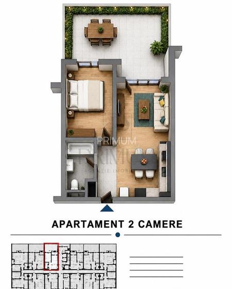 TORONTALULUI - BLOC NOU - PARTER - APARTAMENT 2 CAMERE - TERASA - CLIMA - 10