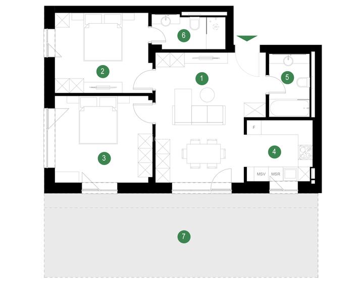 Apartament 3 cam Pipera - Grădină proprie - Olga Gudynn -  Pădurea Băneasa - 1