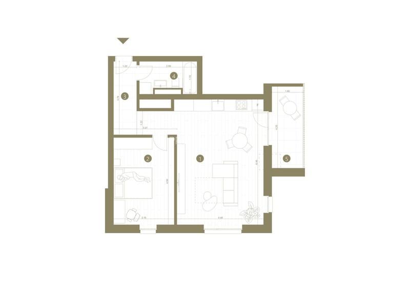 Apartament cu 2 camere în zona Pârneava - 3