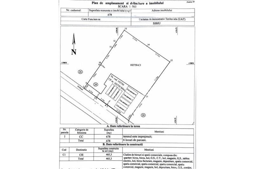 Spatiu comercial de 380 mp utili in zona Terezian din Sibiu