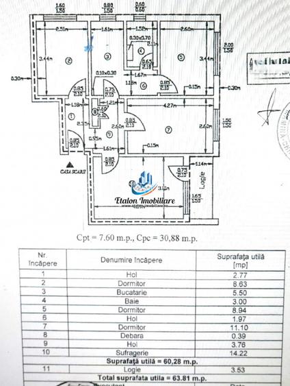 Apartament 4 camere semidecomandat, zona centrala, etaj 9 Piatra Neamt - 3