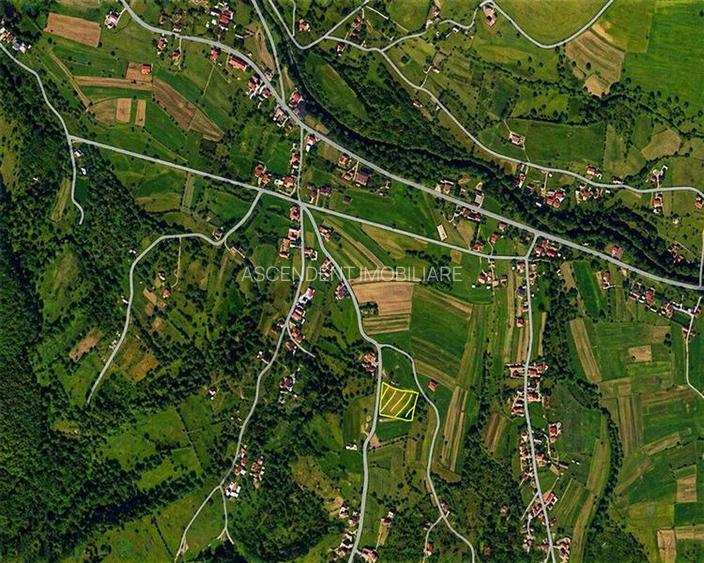 Teren intravilan panoramic, 5.750 mp, view munte, deschidere apreciabila, Ibanes - 5