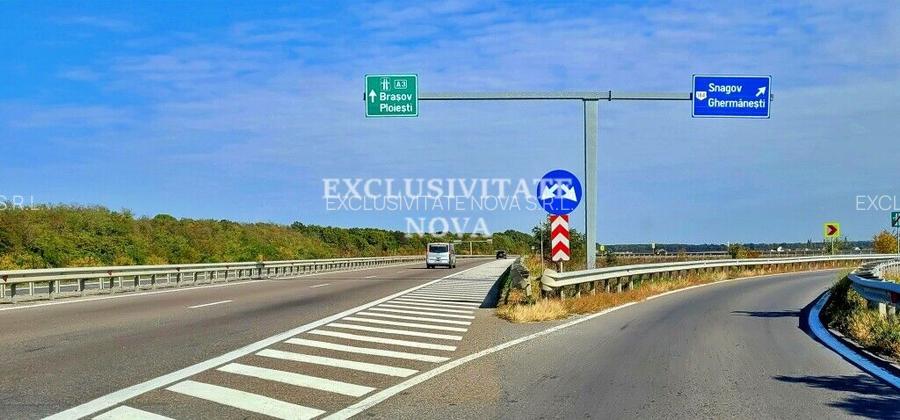 Teren 9Ha -> 16Ha Ha Intravilan , Exit A3 Snagov Ghermanesti Bucuresti-Ploiesti - 7
