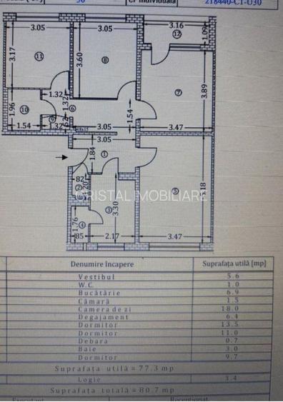 Apartament 4 camere,  Bld. Brancoveanu, zona Izvorul Crisului. - 9