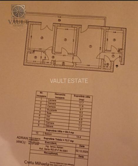Apartament 3 camere - parter cu balcon - zona Titan - 18