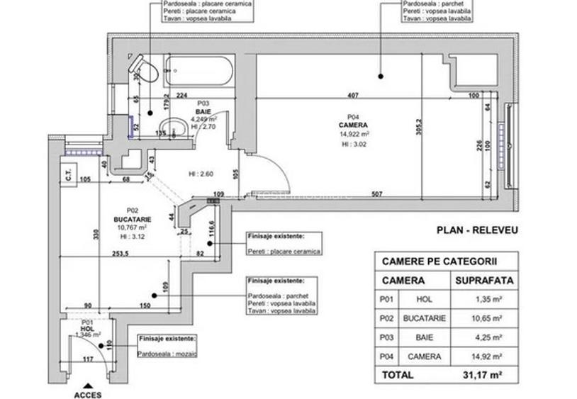 Garsoniera,Parcul Izvor,Metrou,Parc,Centra Propie,Mobilata Utilata,et.2/4 - 7