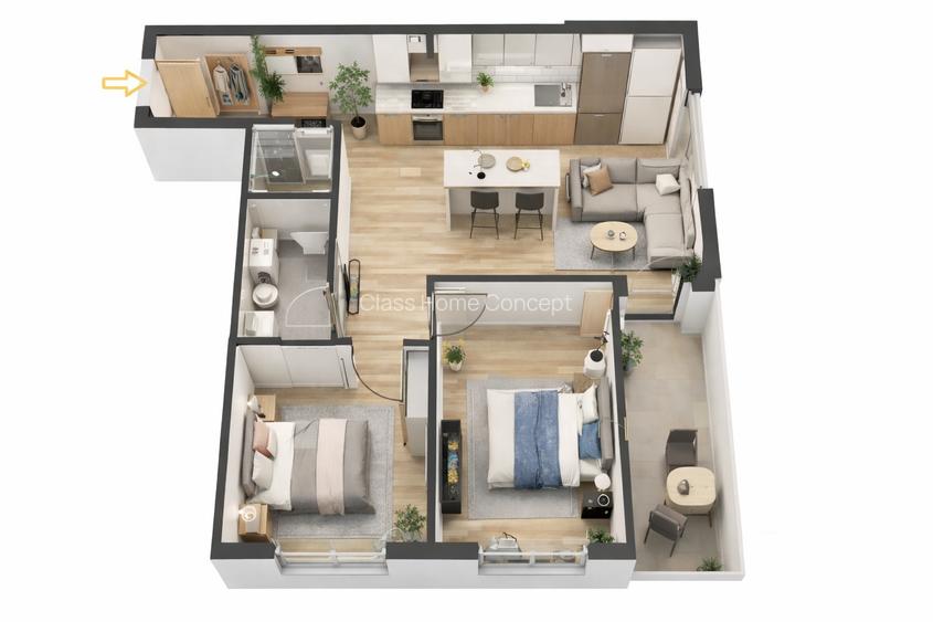 3 camere - 2 bai - 75 mpu - Metrou Berceni 400m - Bloc Nou 2025 - 2