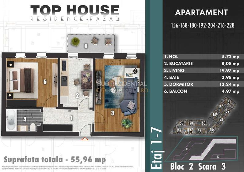 Apartament 2 camere, decomandat, zona Parc Tudor Arghezi - 1