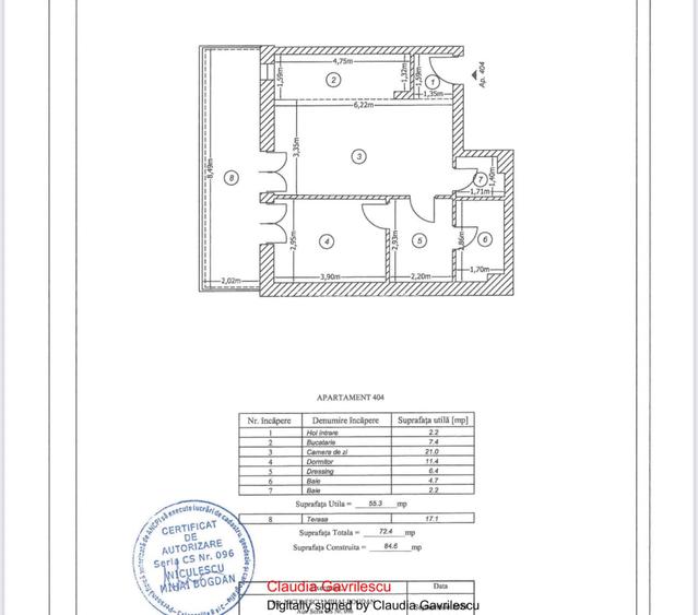 2 CAMERE CU 2 BAI 72mp Etaj 4 Partial Mobilat Lebada Lake Residence - 1