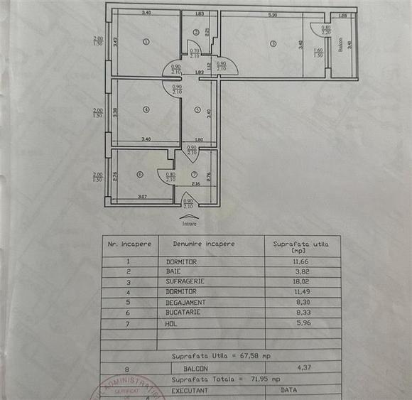 Apartament 3 camere, spatios, mobilat si utilat, zona linistita - Alexandru cel