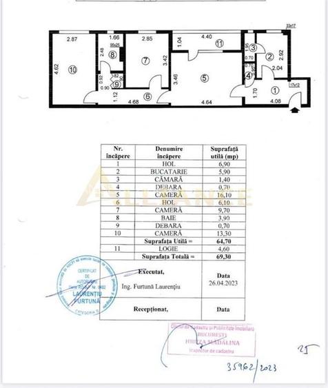 Piata Sudului Ap 3 Camere Mobilat - 9