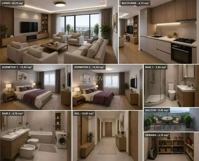 Apartament 3 camere 85,49mp  | Bloc nou | zona 13 Septembrie I - 10