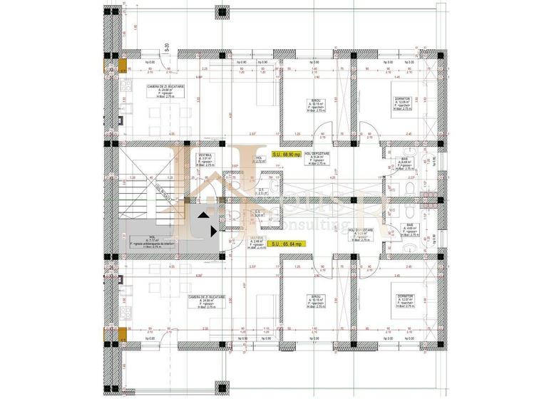 BLOC NOU. ETAJUL 1. 2 LOCURI DE PARCARE. 2 BAI. - 13