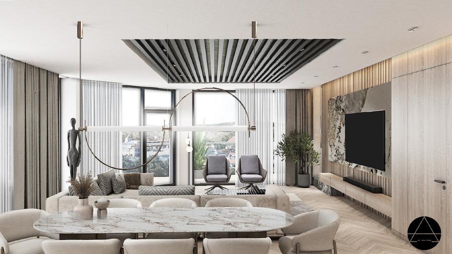 Penthouse exclusivist 134 mp în centru cu vedere panoramică și terasă de 129 mp.