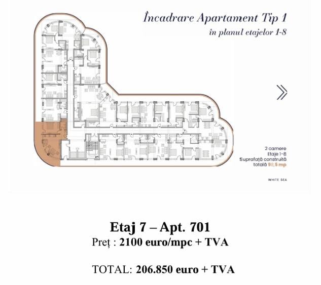 Apartament - Etaj 7 - Complex Rezidențial WHITE SEA - Navodari - 6