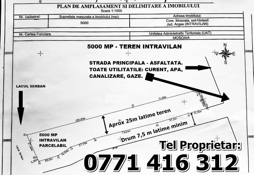 Proprietar vând teren 5000mp , parcelabil - 3