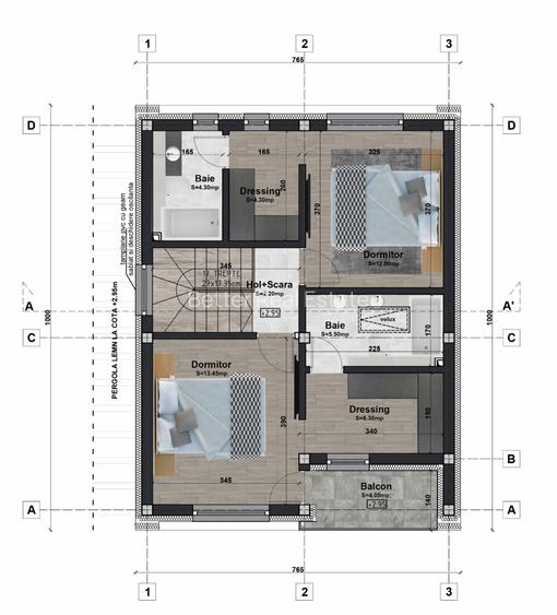 Vila Individuala | P+M | 4 Camere | 3 Bai | Dormitor Parter | 1 Mai Com. Berceni - 2