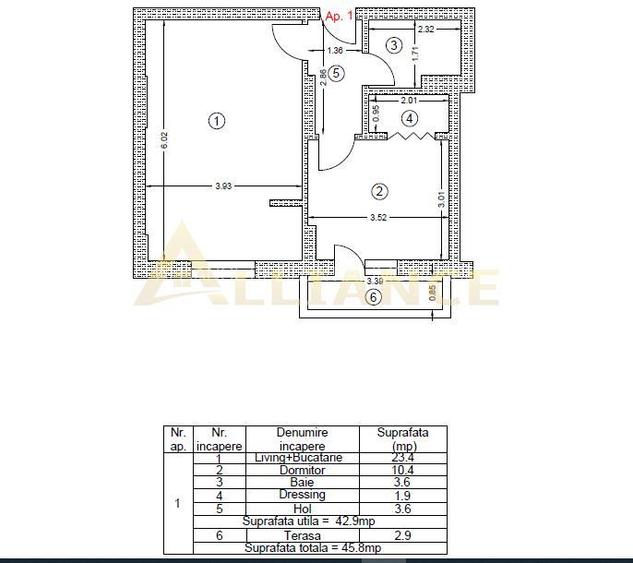Metrou Berceni,  Biruintei, studio mobilat cu balcon - 9