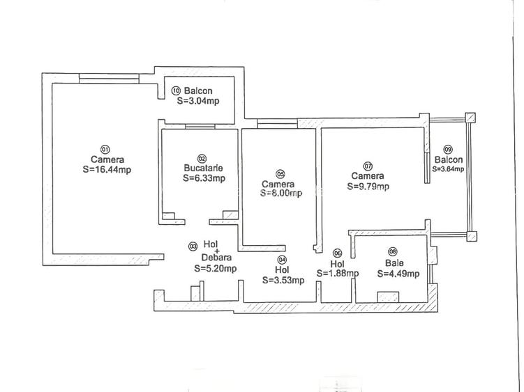 OCAZIE: 3 camere, 2 balcoane, decomandat - SUPER PREȚ - 7