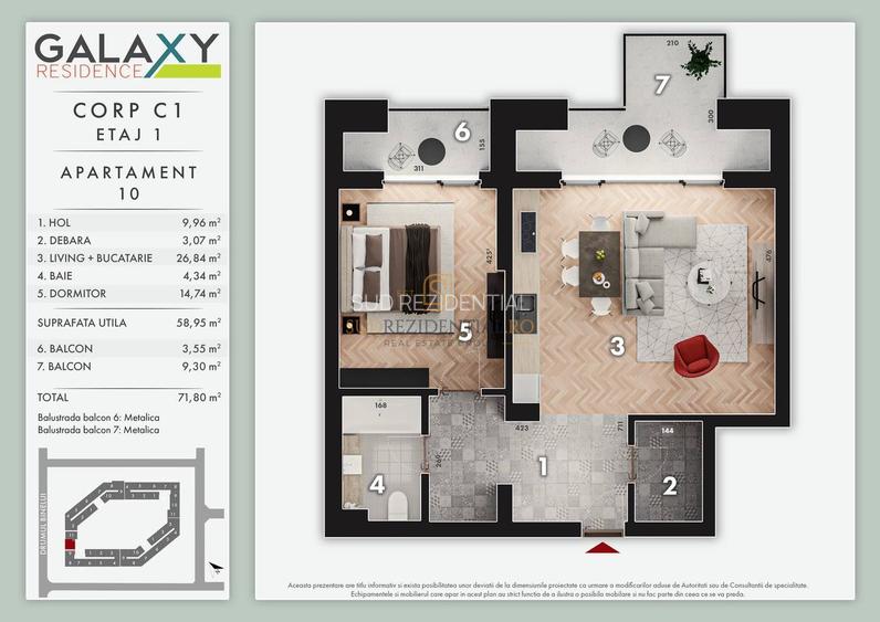 Apartament 2 camere tip studio - Galaxy Residence - Bd. Metalurgiei - 1