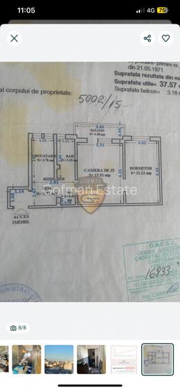 Apartament 2 camere, langa Bd Mamaia, 44 mp, balcon, et 4, centrala gaze, A/C - 8