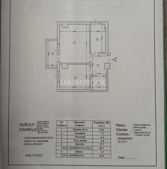 2 camere Decomandat - Pacurari Grand Beetle- 55 mp- etaj 6 - 135000 euro - 2