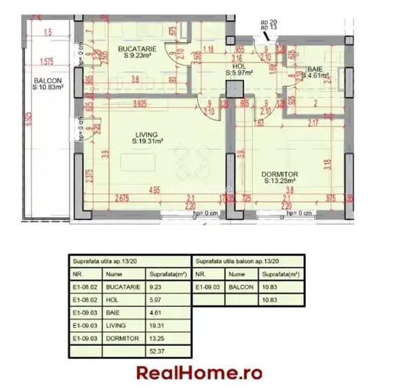 Apartament 2 camere 53 mp utili + balcon 10.9 mp / pallady - 2