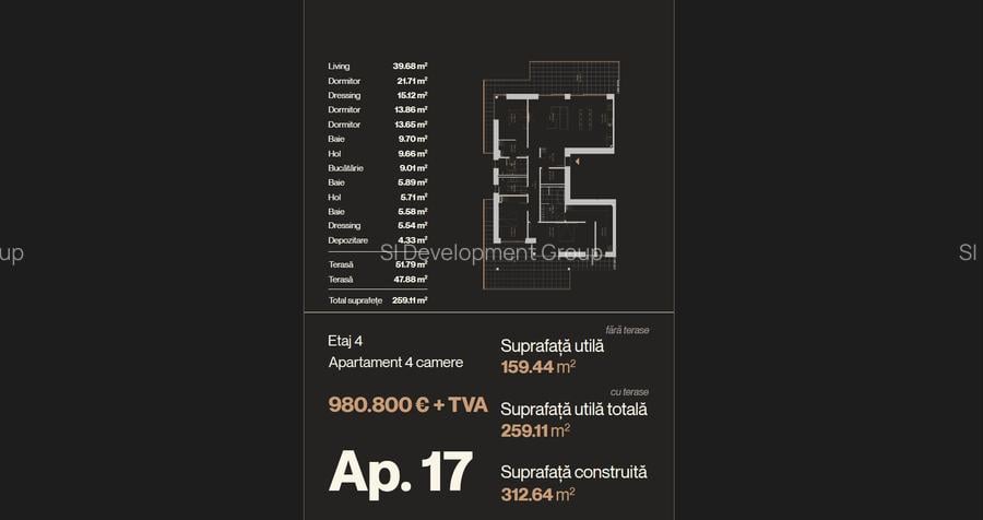 Penthouse 4 Camere | 2 Terase | 259 mp | Iancu Nicolae - 2