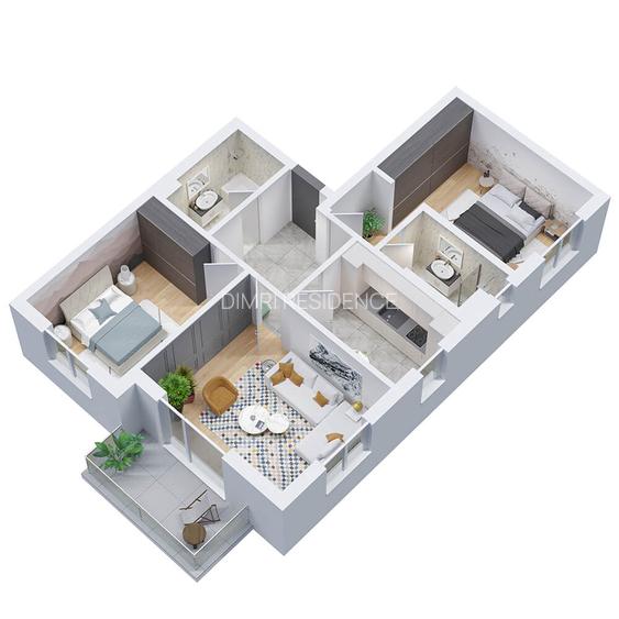 Apartament 3 camere cu preț accesibil în Sectorul 6 - 14