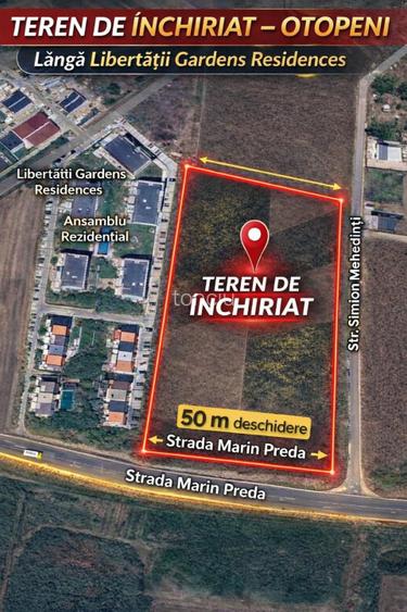 Teren de inchiriat 9810mp, situat la strada asfaltata  Marin Preda  - 2